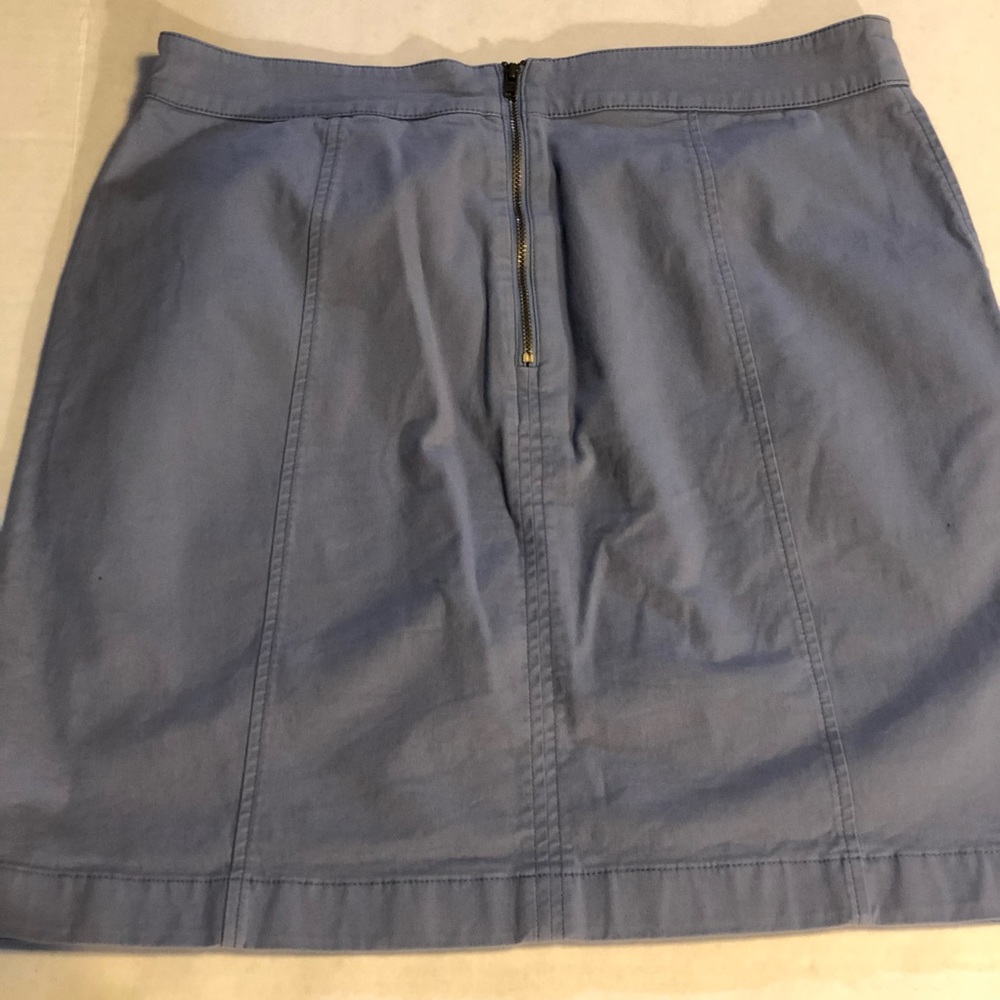 Boden Light Blue Chino Midi Skirt Size 8 - Picture 5 of 8